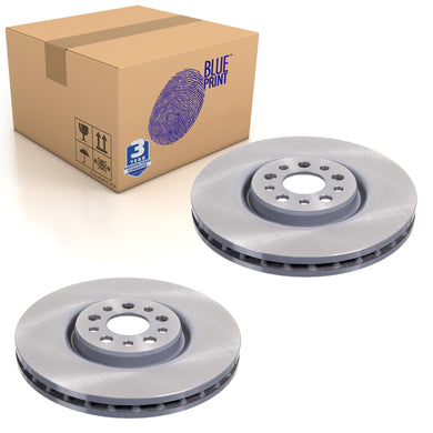 Pair of Front Brake Disc Fits Citroen C8 Fiat Ulysse Peugeo Blue Print ADP154358