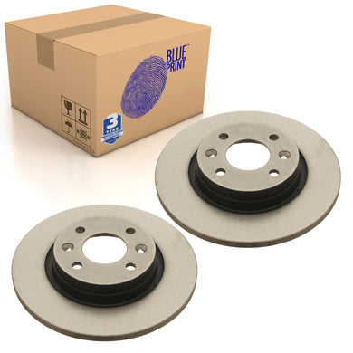 Pair of Front Brake Disc Fits Renault Twingo Dacia Sandero Blue Print ADR164301