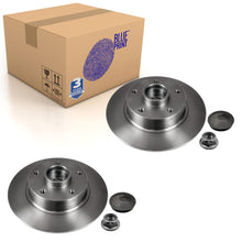 Load image into Gallery viewer, Pair of Rear Brake Disc Inc Wheel Bearing Abs Sensor Ring A Blue Print ADR164304