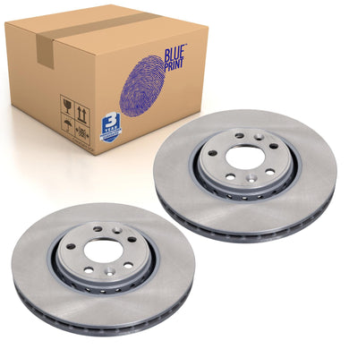 Pair of Front Brake Disc Fits Renault Clio Grand Scenic Meg Blue Print ADR164308