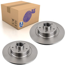 Load image into Gallery viewer, Pair of Rear Brake Disc Inc Wheel Bearing &amp; Abs Sensor Ring Blue Print ADR164309