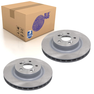 Pair of Front Brake Disc Fits Renault OE 7701208130 Blue Print ADR164315