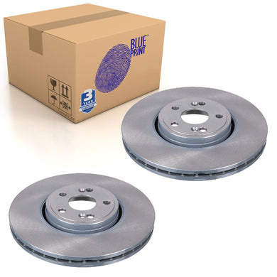 Pair of Front Brake Disc Fits Renault OE 8200570191 Blue Print ADR164316