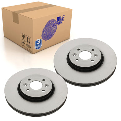 Pair of Front Brake Disc Fits Renault OE 7701207897 Blue Print ADR164317