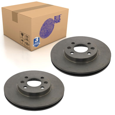 Pair of Front Brake Disc Fits Renault Laguna Safrane Blue Print ADR164329
