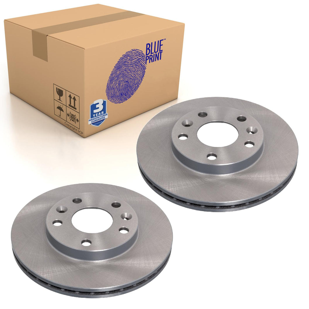 Pair of Front Brake Disc Fits Dacia Duster OE 402066300RSK Blue Print ADR164330