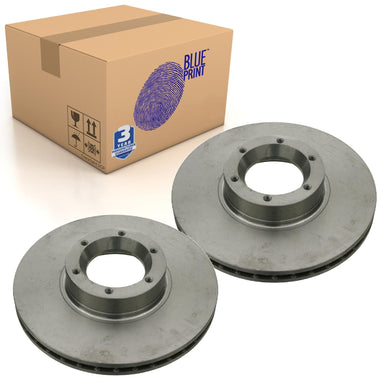 Pair of Front Brake Disc Fits Renault Master Vauxhall Movan Blue Print ADR164332