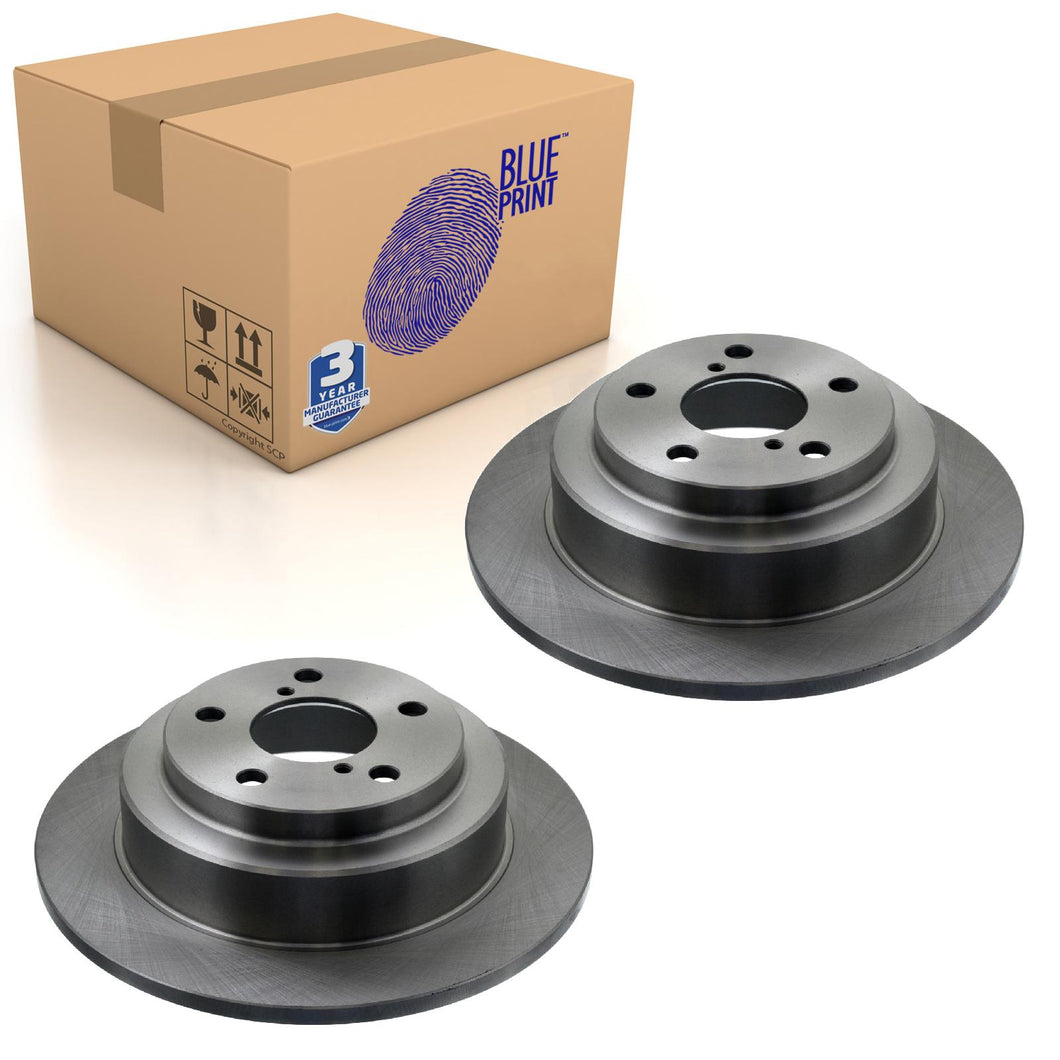Pair of Rear Brake Disc Fits Subaru Forester Impreza Legacy Blue Print ADS74307