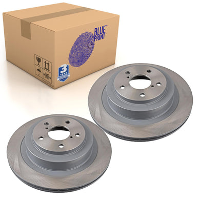 Pair of Rear Brake Disc Fits Subaru Impreza Legacy Blue Print ADS74320