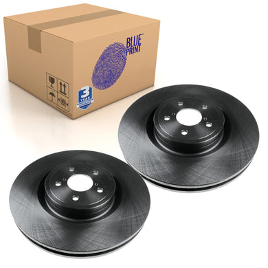 Pair of Front Brake Disc Fits Subaru Impreza Legacy Blue Print ADS74322