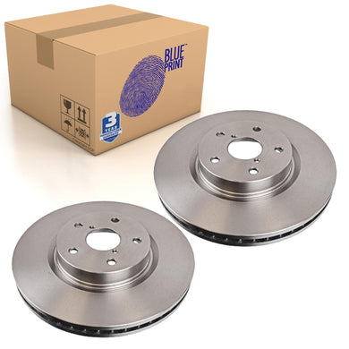 Pair of Front Brake Disc Fits Subaru Levorg Outback Tribeca Blue Print ADS74336