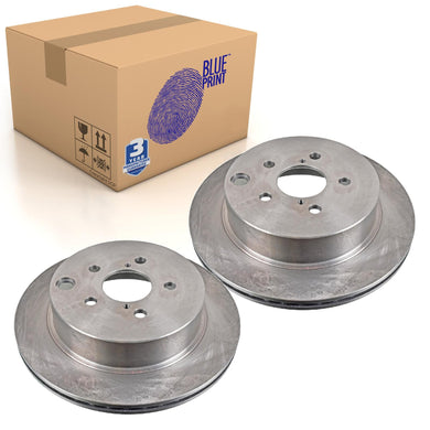 Pair of Rear Brake Disc Fits Subaru Forester OE 26700SG000 Blue Print ADS74341
