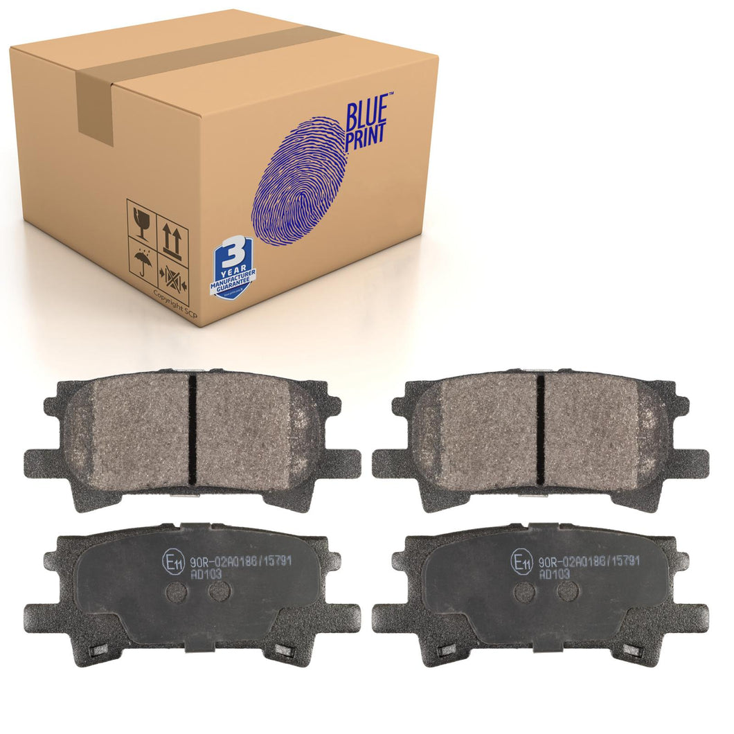 Rear Brake Pads Highlander Set Kit Fits Toyota 04466-48060 Blue Print ADT342154