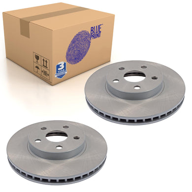 Pair of Front Brake Disc Fits Toyota Caldina Carina Celica Blue Print ADT343103