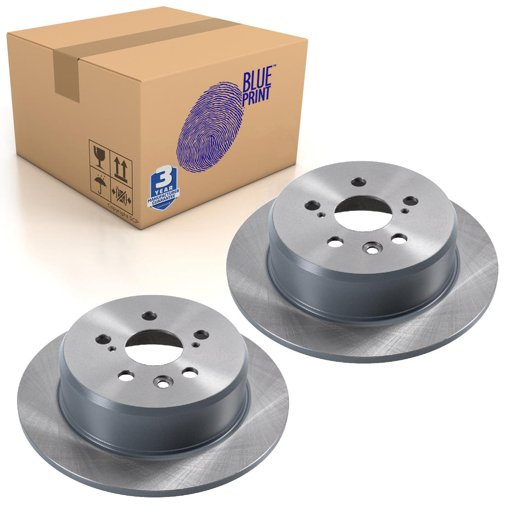Pair of Rear Brake Disc Fits Toyota Caldina Carina Celica C Blue Print ADT343104