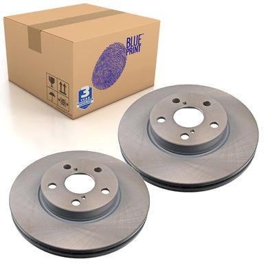 Pair of Front Brake Disc Fits Toyota Avensis I Blue Print ADT343112