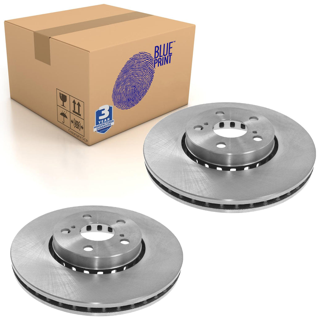 Pair of Front Brake Disc Fits Toyota Avensis I Blue Print ADT343159