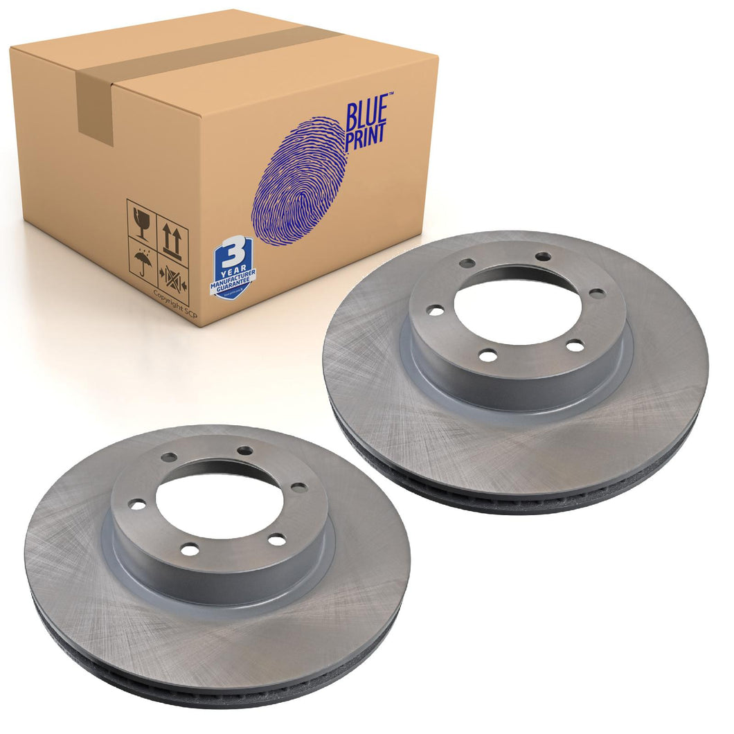 Pair of Front Brake Disc Fits Toyota 4 Runner Fortuner 4x4 Blue Print ADT343161