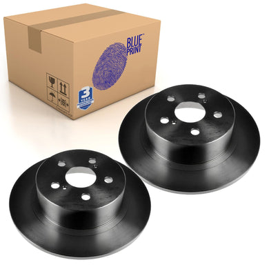 Pair of Rear Brake Disc Fits Toyota Avensis I Blue Print ADT343162