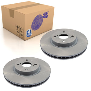 Pair of Front Brake Disc Fits Toyota Corolla X Blue Print ADT343164