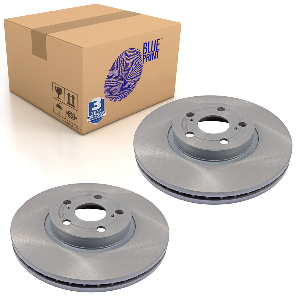 Pair of Front Brake Disc Fits Toyota Avensis II Blue Print ADT343166