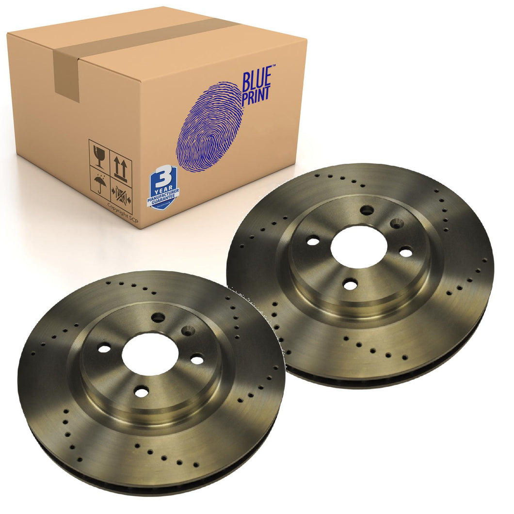 Pair of Brake Disc Fits Lotus 2 Eleven Elise OE A117J0031F Blue Print ADT343174