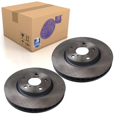 Pair of Front Brake Disc Fits Toyota OE 4351230300 Blue Print ADT343195