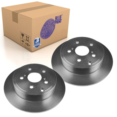 Pair of Rear Brake Disc Fits Toyota Corolla X Blue Print ADT343196