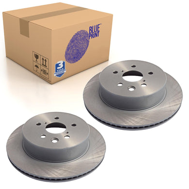 Pair of Rear Brake Disc Fits Toyota Crown Mark X Lexus GS I Blue Print ADT343203