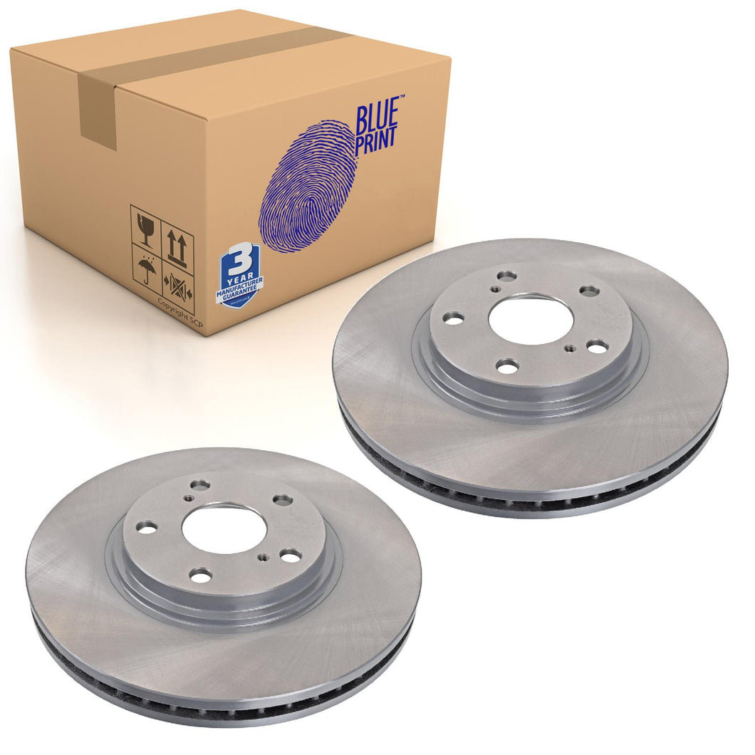 Pair of Front Brake Disc Fits Toyota Camry Solara Lexus RX Blue Print ADT343204