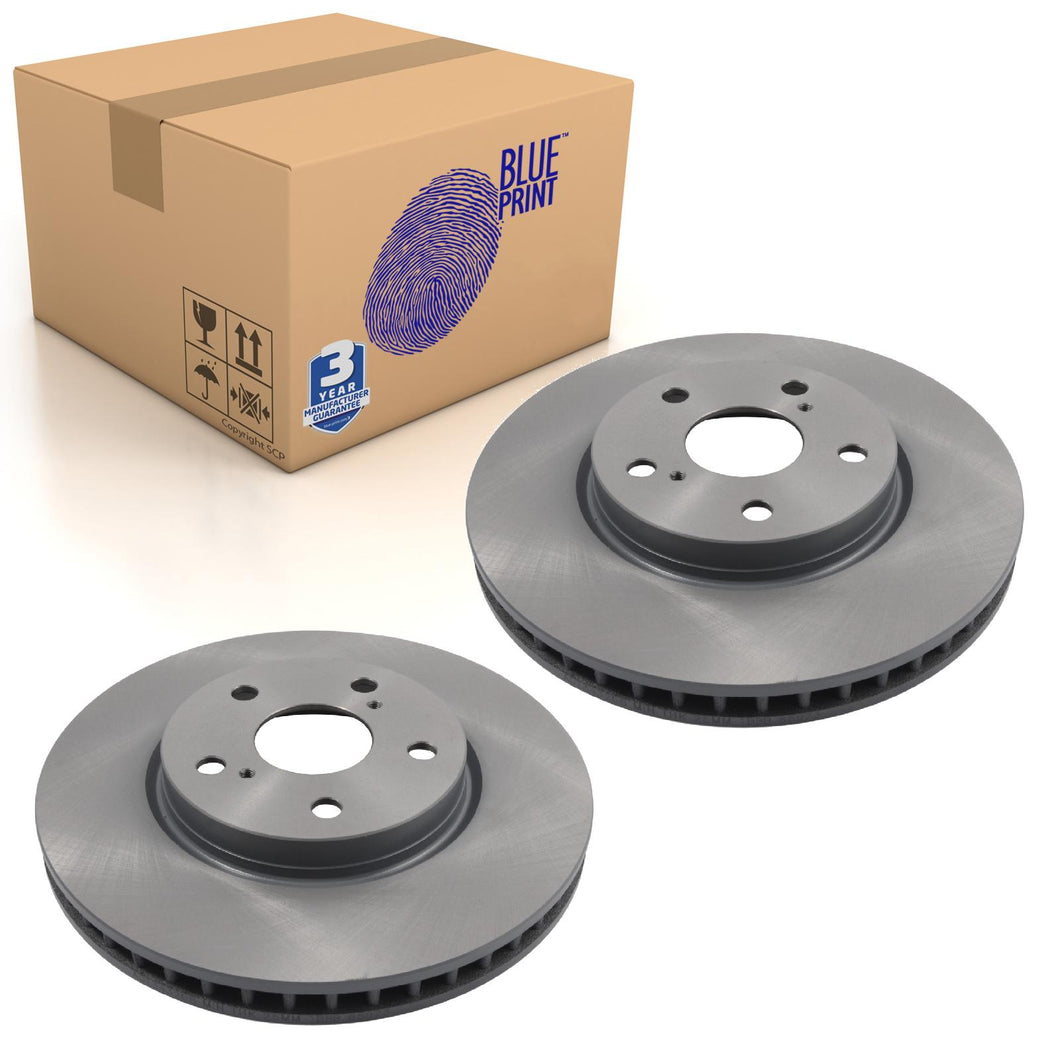 Pair of Front Brake Disc Fits Toyota Crown Mark X Blue Print ADT343208