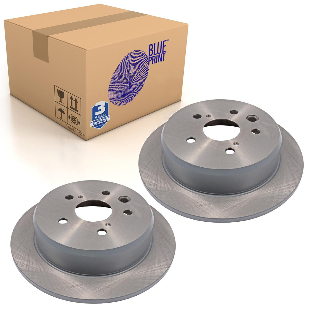 Pair of Rear Brake Disc Fits Toyota Crown Mark X Blue Print ADT343209