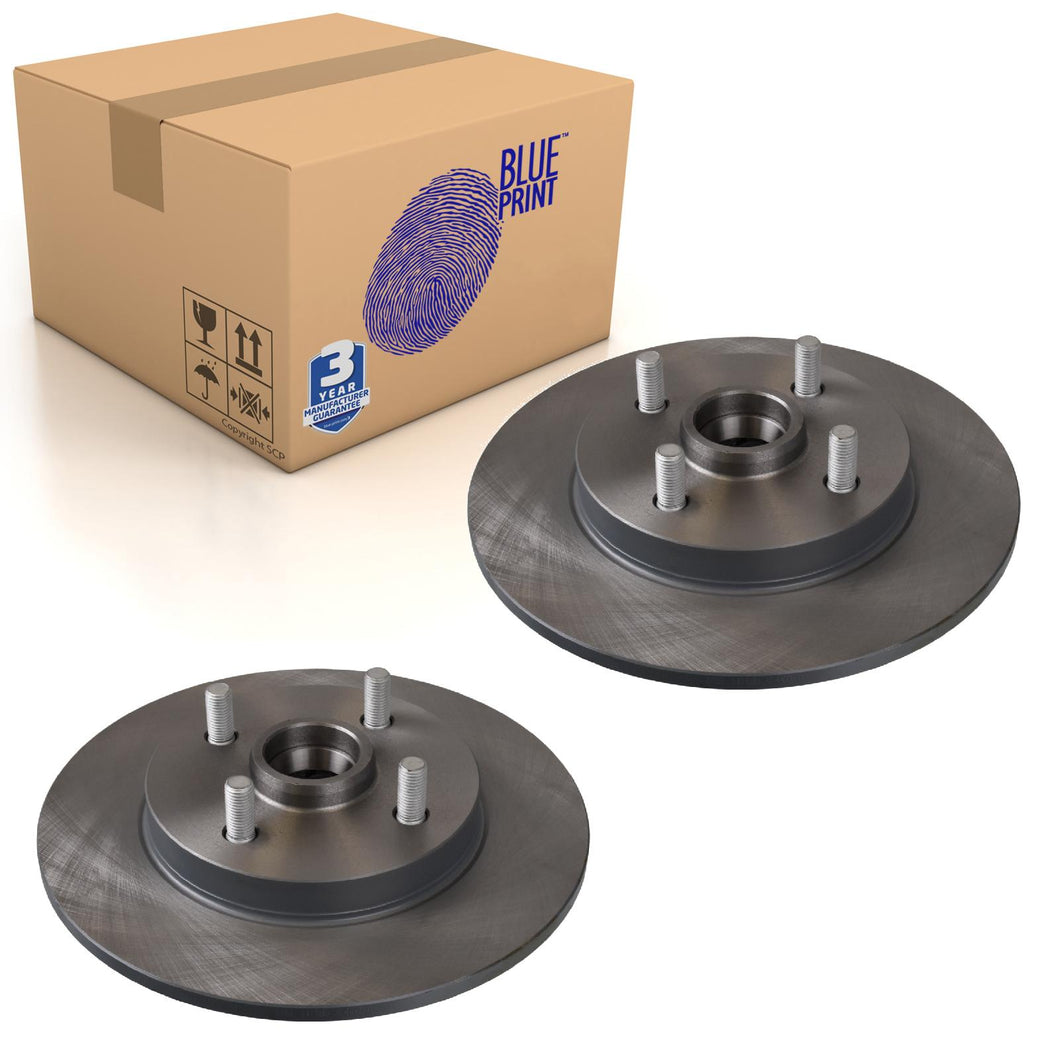 Pair of Rear Brake Disc Fits Toyota Starlet IV Blue Print ADT343213