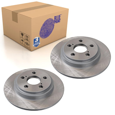 Pair of Rear Brake Disc Fits Toyota Urban Cruiser Blue Print ADT343224