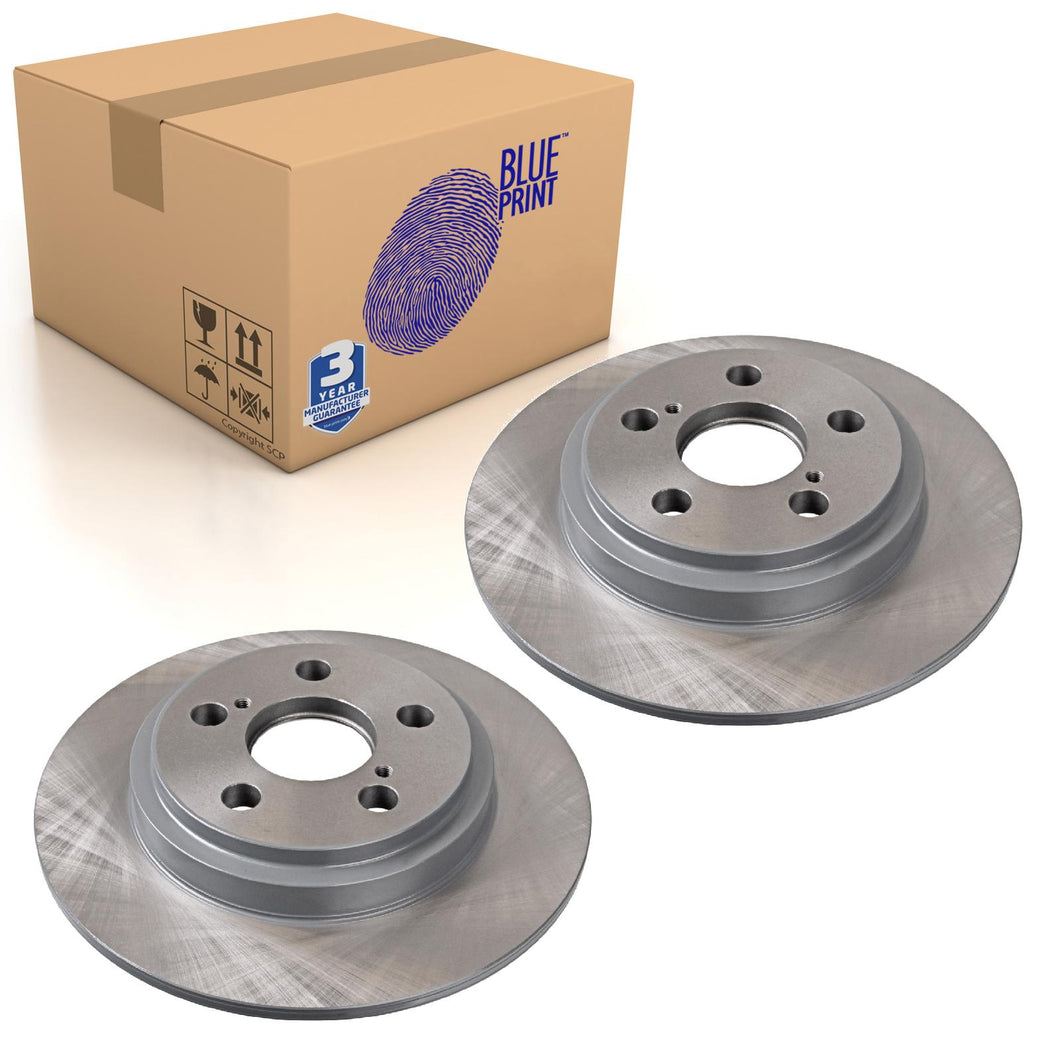 Pair of Rear Brake Disc Fits Toyota Urban Cruiser Blue Print ADT343224