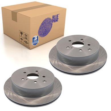Pair of Rear Brake Disc Fits Toyota Lexus RX Blue Print ADT343225