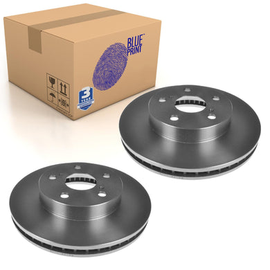 Pair of Front Brake Disc Fits Toyota Hilux VII Blue Print ADT343226