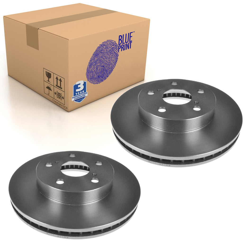 Pair of Front Brake Disc Fits Toyota Hilux VII Blue Print ADT343226