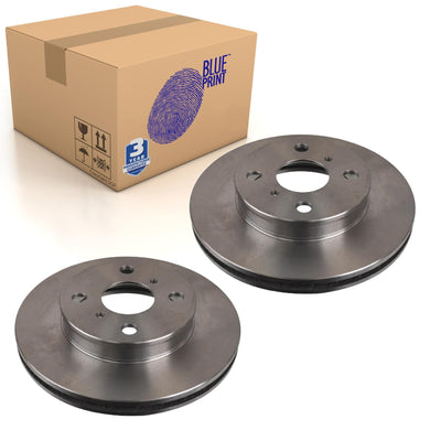 Pair of Front Brake Disc Fits Toyota Caldina Carina IV Blue Print ADT343228
