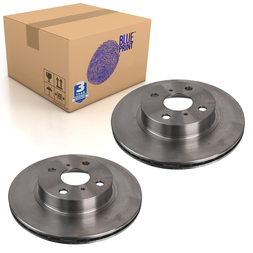 Pair of Front Brake Disc Fits Toyota Corolla Levin Sprinter Blue Print ADT343229
