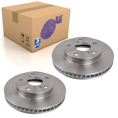 Pair of Front Brake Disc Fits Toyota Hilux Innova Blue Print ADT343233