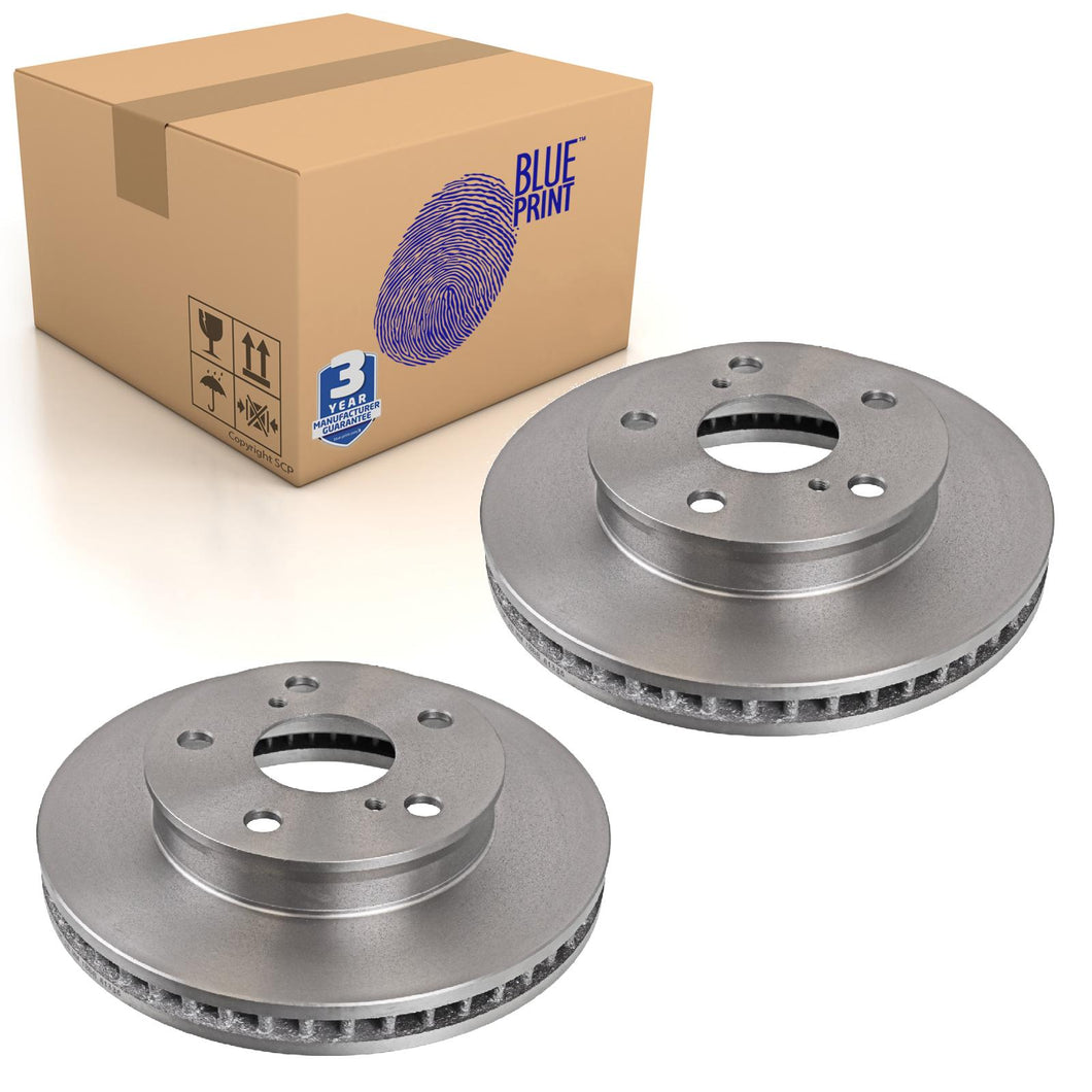 Pair of Front Brake Disc Fits Toyota Hilux Innova Blue Print ADT343233