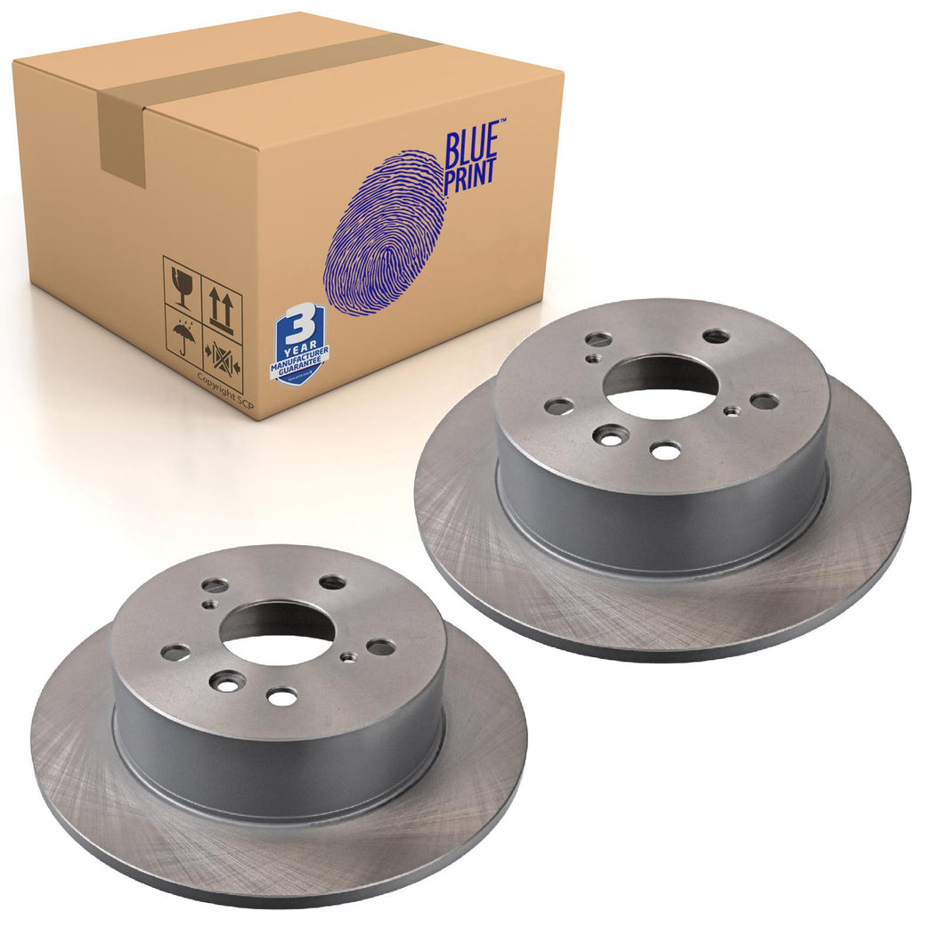 Pair of Rear Brake Disc Fits Toyota Avalon Camry VII Blue Print ADT343239