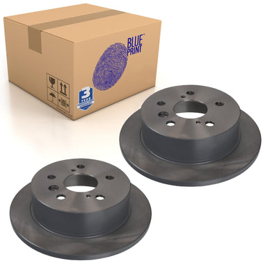 Pair of Rear Brake Disc Fits Toyota Avalon Camry Solara Win Blue Print ADT343241