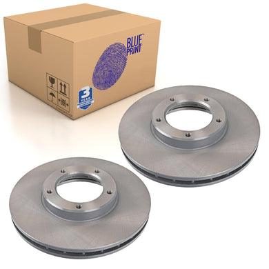 Pair of Front Brake Disc Fits Volkswagen Taro 7A Toyota Dyna Blue Print ADT34324