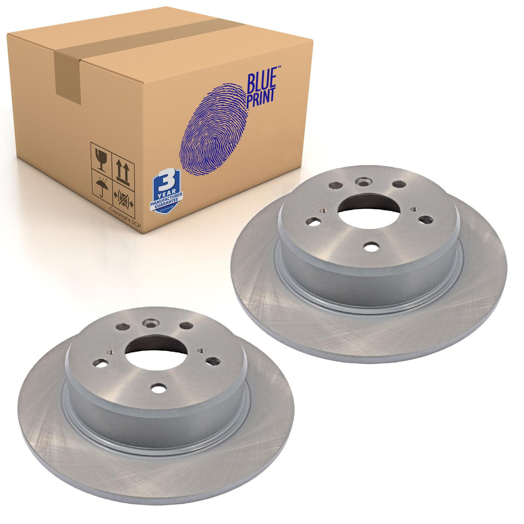 Pair of Rear Brake Disc Fits Toyota Camry Lexus RX Blue Print ADT343252