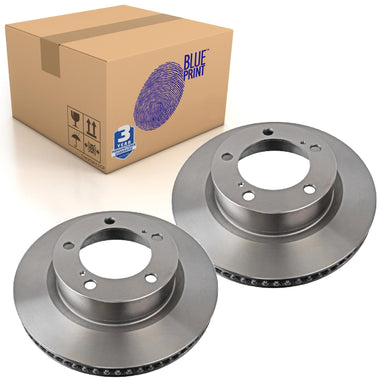 Pair of Front Brake Disc Fits Toyota Land Cruiser Lexus LX Blue Print ADT343260