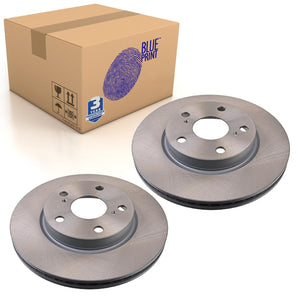 Pair of Front Brake Disc Fits Toyota Auris Corolla X XI Blue Print ADT343261