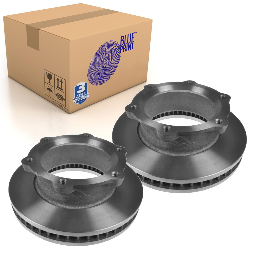 Pair of Front Brake Disc Fits Toyota Dyna Hino 300 Series Blue Print ADT343263