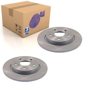 Pair of Rear Brake Disc Fits Toyota Auris Touring Sports Co Blue Print ADT343266